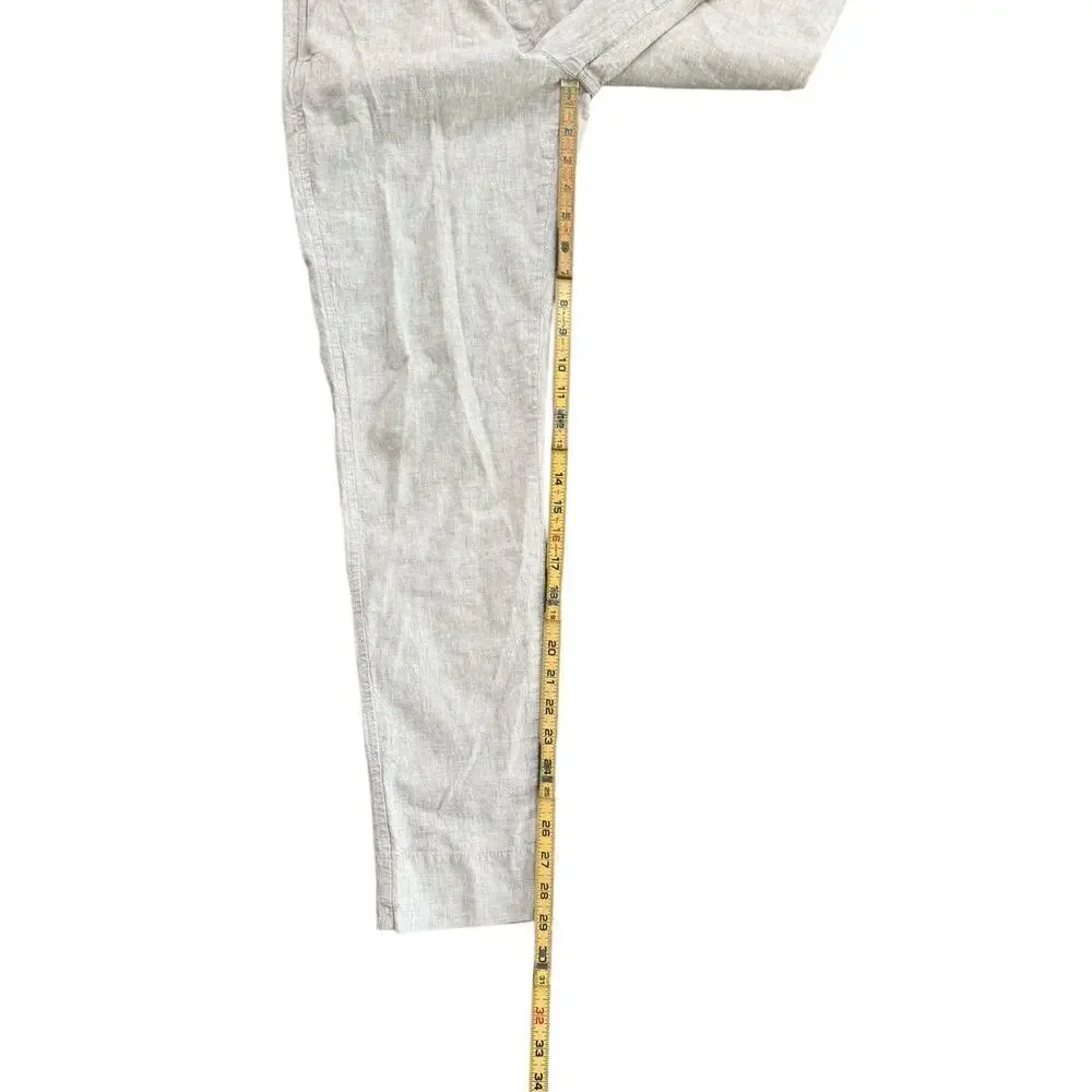 Abercrombie & Fitch Men's Linen Blend Pleated Loose Fit Pull On Pants Size XS